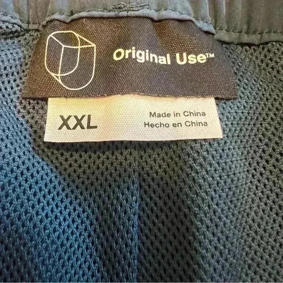 NWT -Original Use Shorts Mens XXL Blue Pull On Elastic Waist Drawstring Pocket - Picture 3 of 5